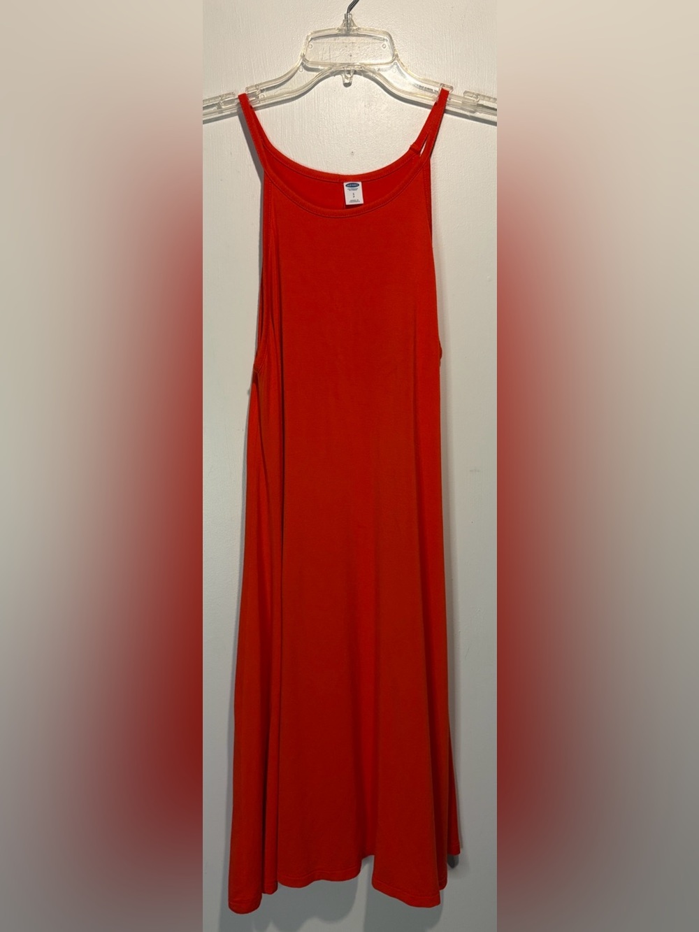 Old Navy Red Halter Neck Jersey Knit Flowy Mini Dress Size Small